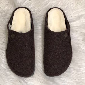 Birkenstock Zermatt Shearling Wool Felt Slippers